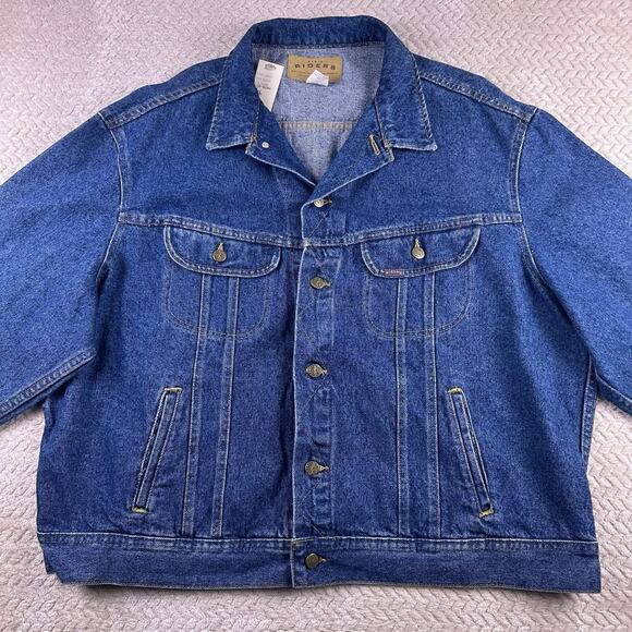 VTG Deadstock Men's Denim Riders Jean Jacket Stone Wash Size XXL Made in USA - Picture 11 of 16